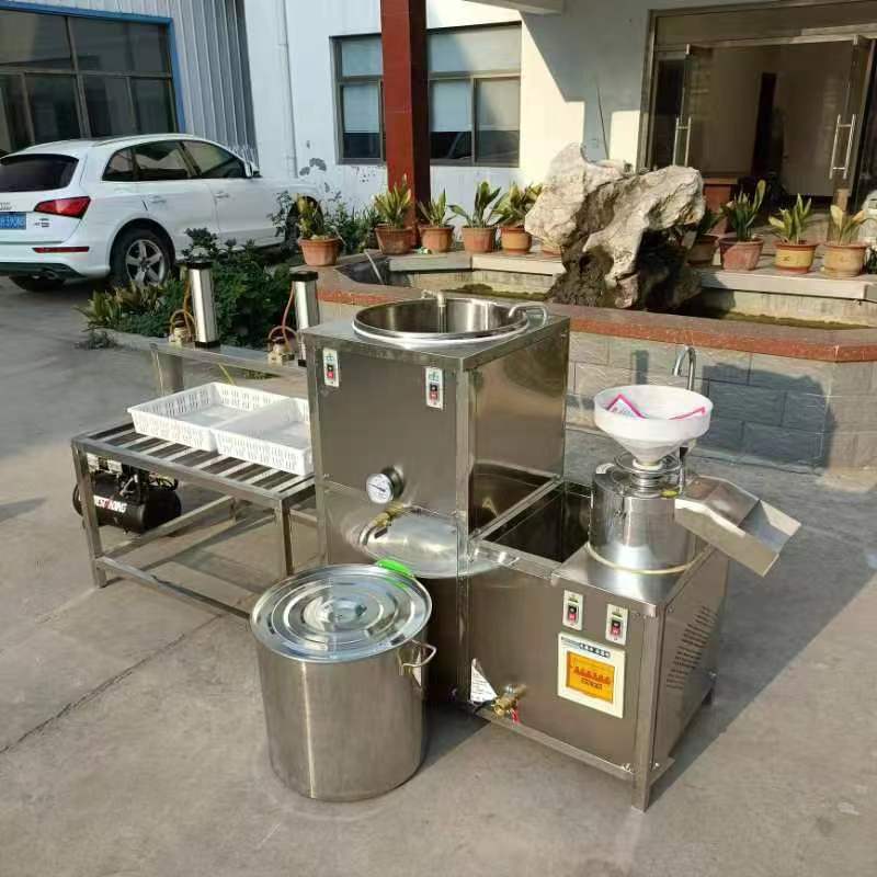 河南全自动豆腐机械整套设备不锈钢卤水豆腐机多少钱蒸汽加热厂家