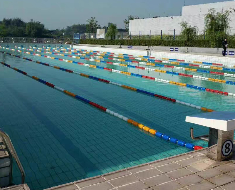 螺旋形泳道线6cm游泳池水线比赛分割线12cm六菱形分道线浮球浮标