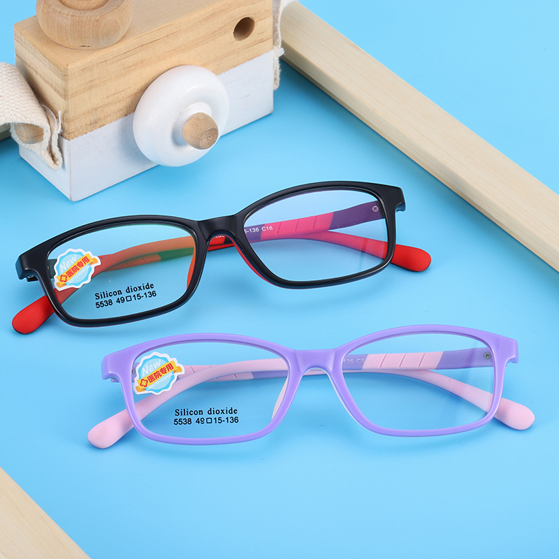 新款 近视散光矫正眼镜框 儿童眼镜全框 弱视眼镜 网课硅胶架5538