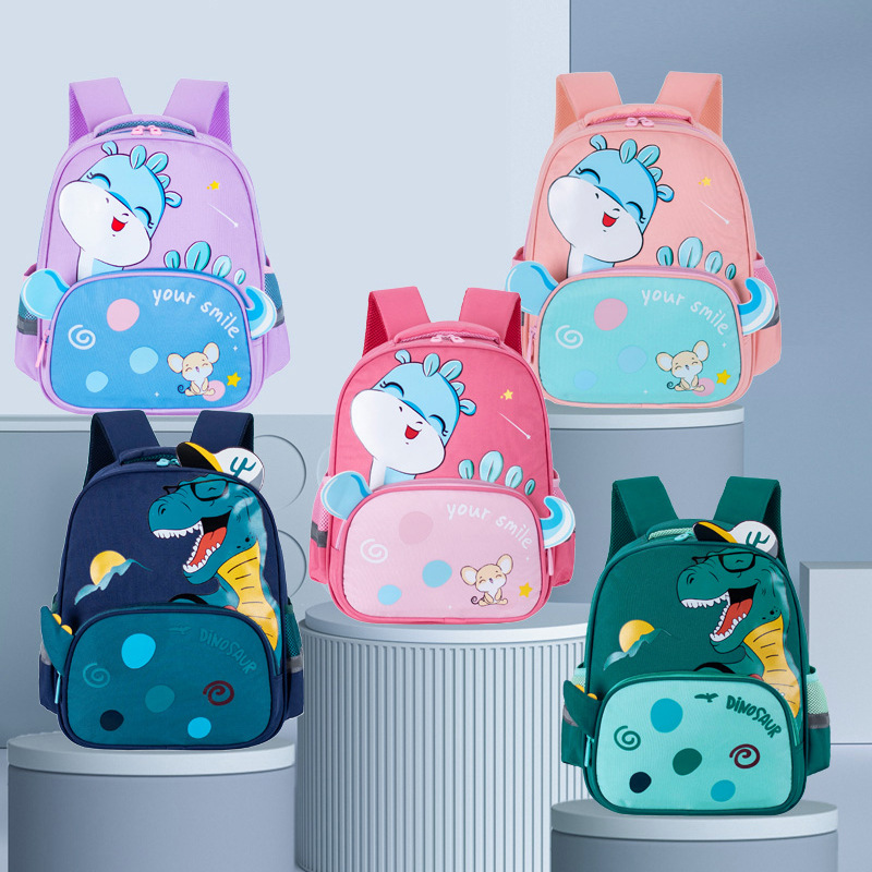 Cartoon Dinosaur Backpack Kindergarten Children's Schoolbag Boys 3-5-6 Years Old Girls Small Large Class Primary School