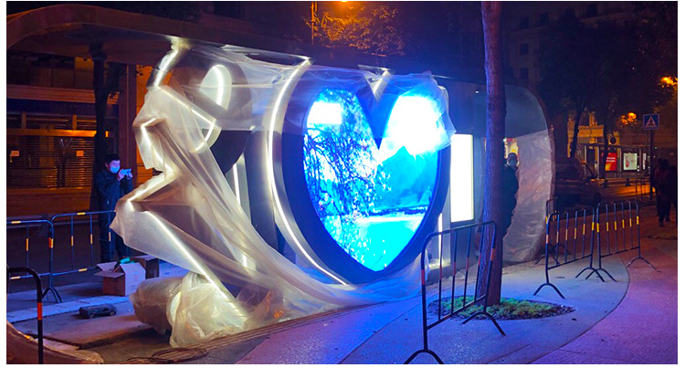 led显示屏心型异形屏幕厂家批发高清室内外led屏幕创意异形广告屏