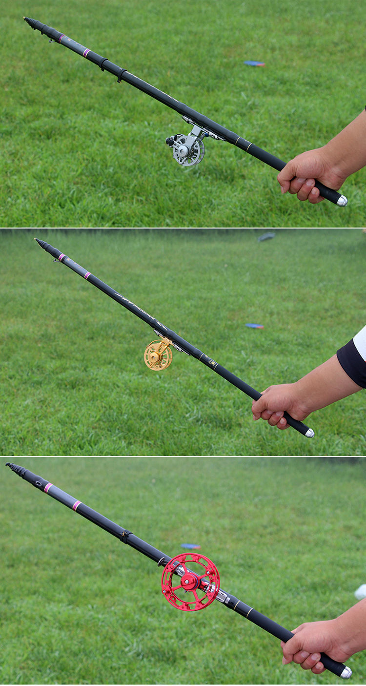 前打鱼杆竿谷麦竿三定位不剪线超轻调矶钓竿逗钓短节鱼竿排线导环