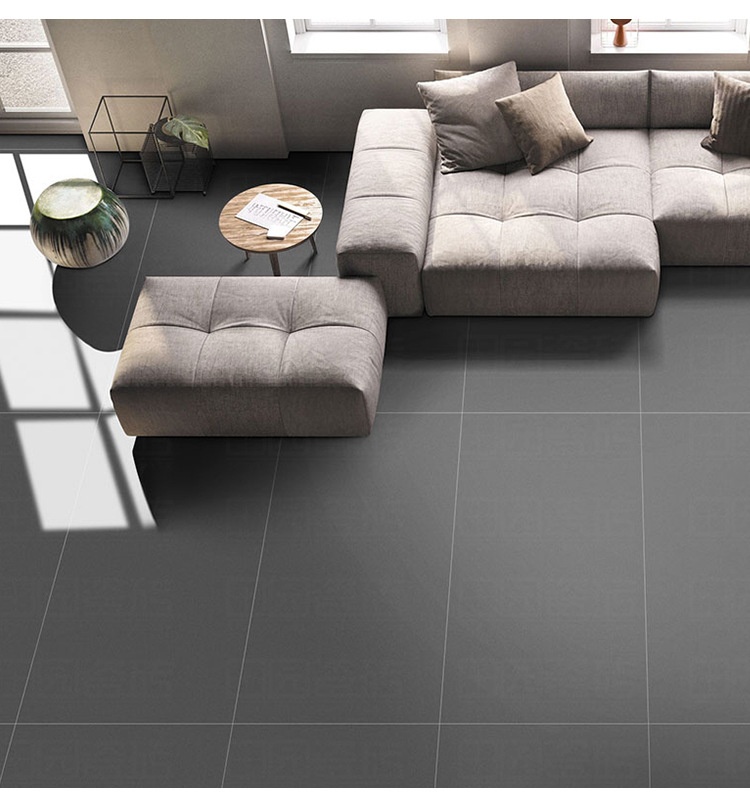 黑白灰哑光纯色大板瓷砖60x120餐厅防滑地板砖灰色地砖750*1500