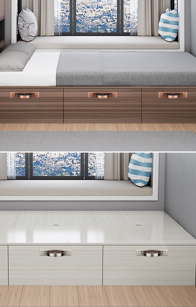 榻榻米拉手现代简约隐形拉手嵌入式抽屉柜门暗拉柜子圆形橱柜把手