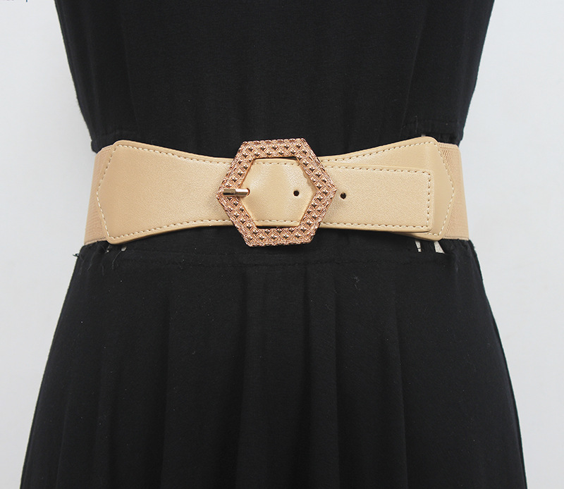 松紧腰封外搭宽腰带女夏装饰针扣配连衣裙子弹力皮带时尚简约百搭