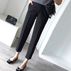 大码女裤2021秋季新款休闲黑色九分裤女胖妹妹宽松显瘦高腰哈伦裤|ms 大码女裤2021秋季新款休闲黑色九分裤女胖妹妹宽松显瘦高腰哈伦裤|ms