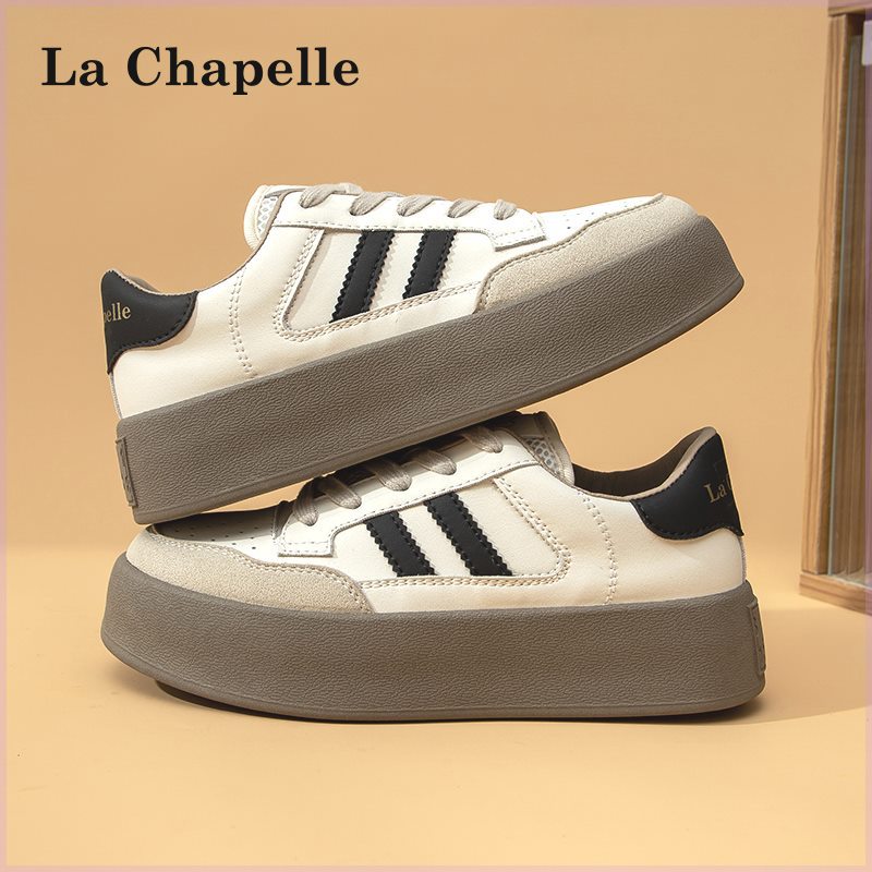 la chapelle/拉夏贝尔小白鞋女美拉德3301厚底运动休闲德训鞋