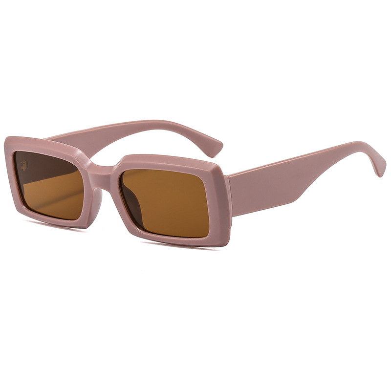 2022 New Sweet Cool Big Frame Square Mesh Red Sunglasses UV400 UV-Proof Sunglasses Cross-Border Foreign Trade Wholesale