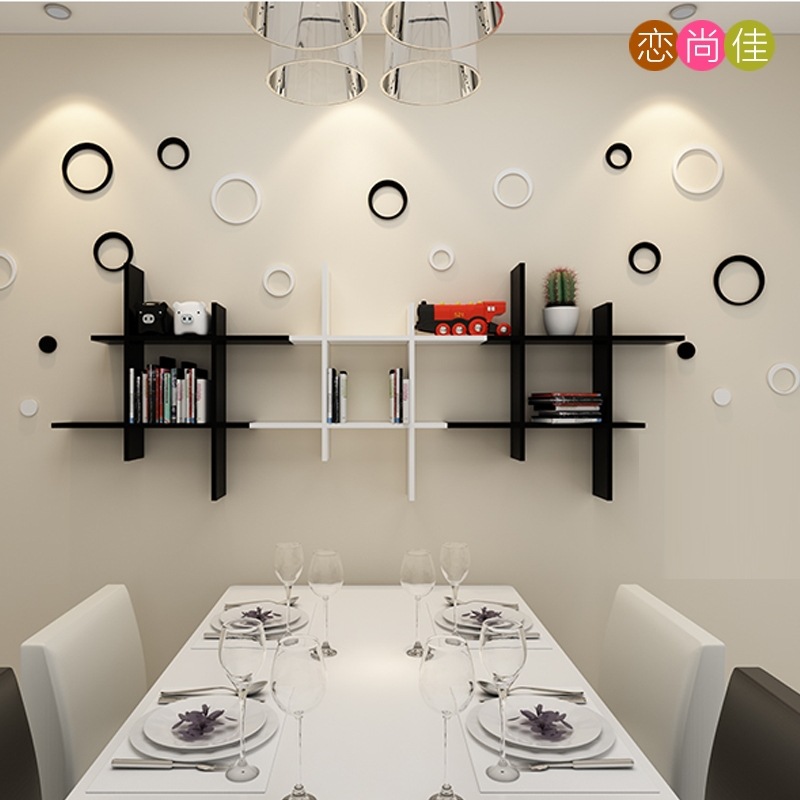 井字搁板餐厅墙上置物架创意格子壁挂客厅电视装饰板酒架简约书架