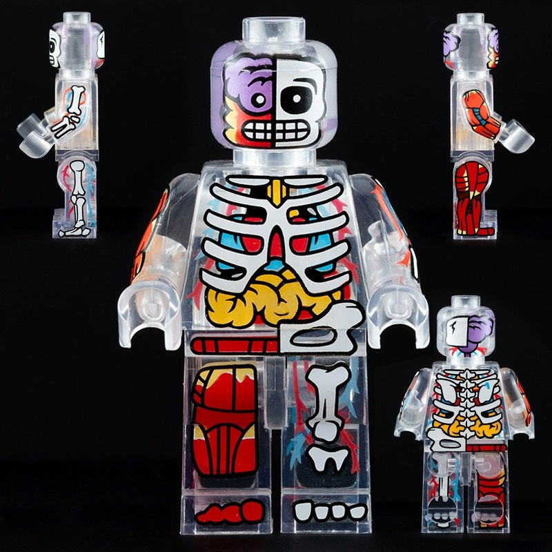 跨境爆款积木人仔玩具万圣节丧尸兼容乐高防化服僵尸基地拼装批发