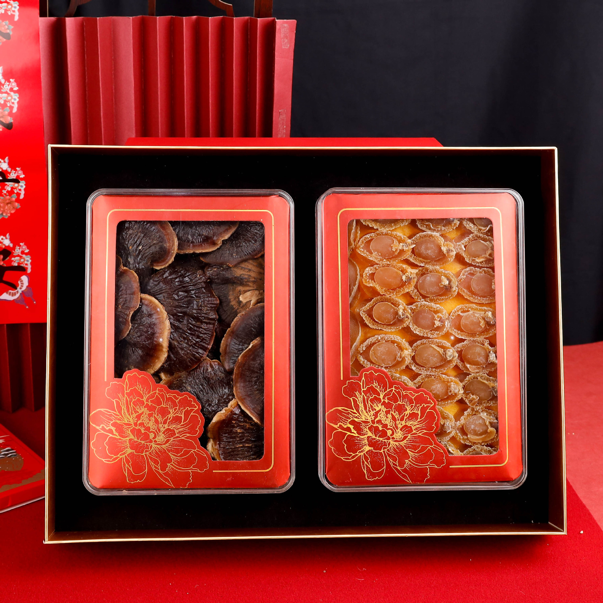 大连鲍鱼灵芝双拼礼盒装干货送领导送亲戚送长辈一件代发礼品团购