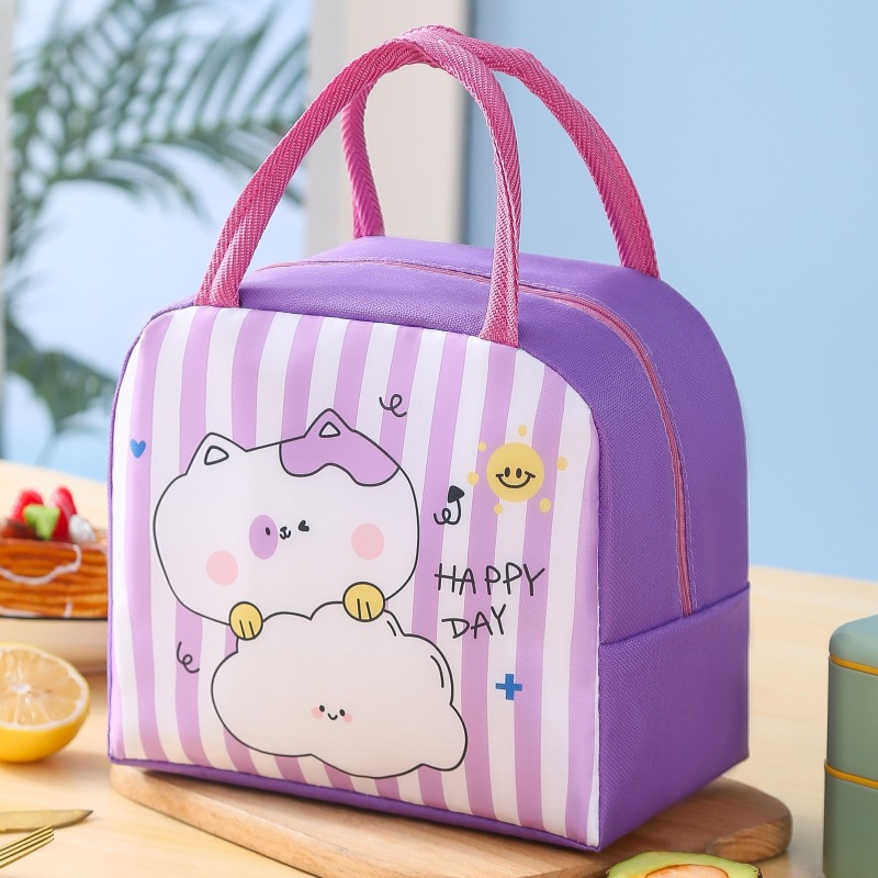 New Cartoon Lunch Bag Lunch Box Bag Cute Pet Insulated Bag School Work Lunch Bag Travel Ice Bag