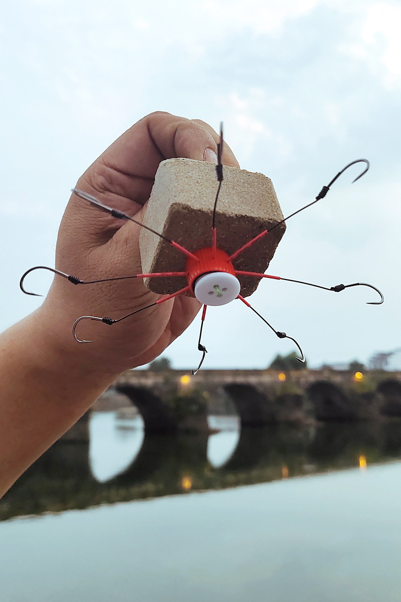 翻板爆炸钩钓鱼套装防缠绕新型翻版鱼钩海夕盘钩板钩八爪鲢鳙神钩