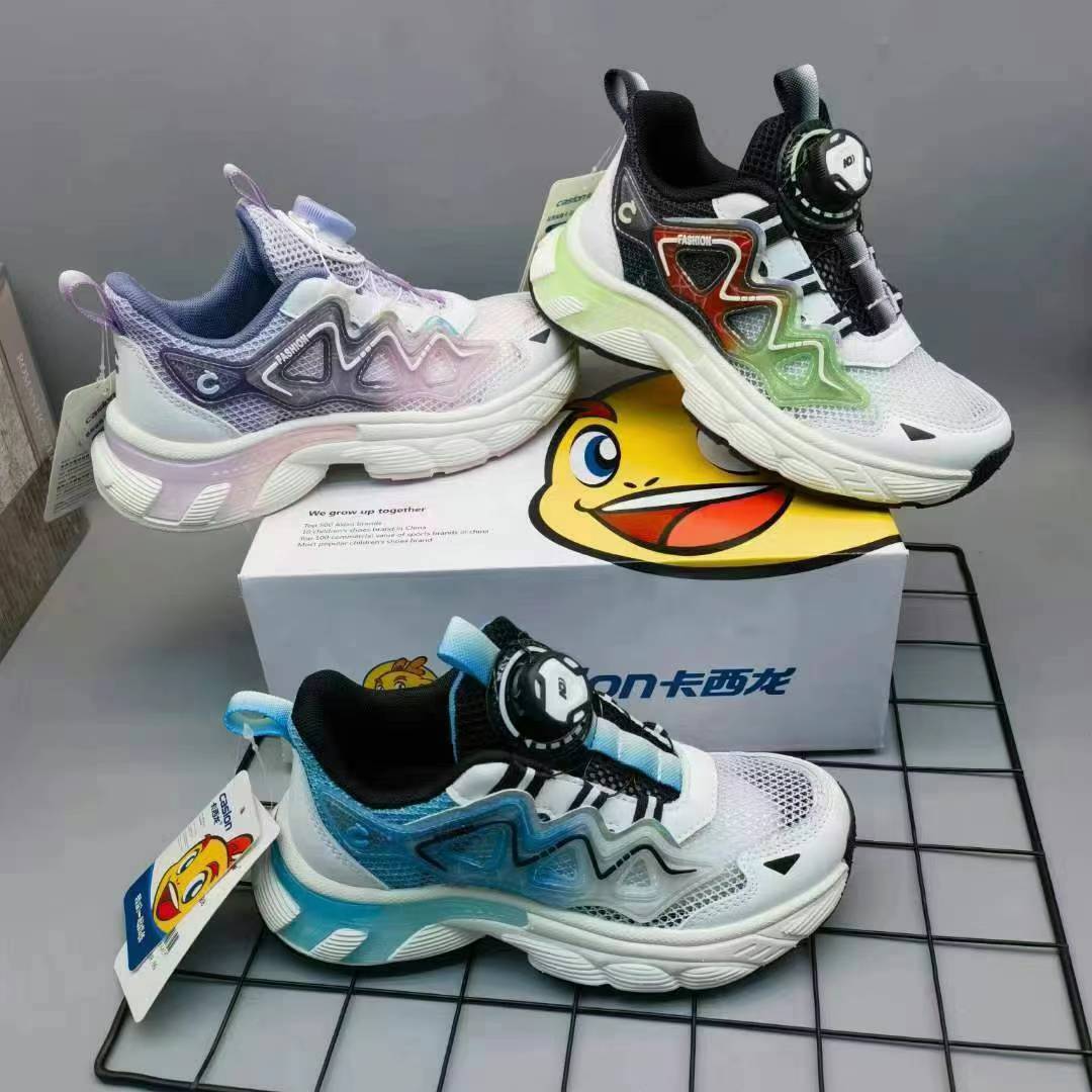卡西龙童鞋男女童运动跑步鞋2024夏季新款单网透气儿童休闲鞋7088