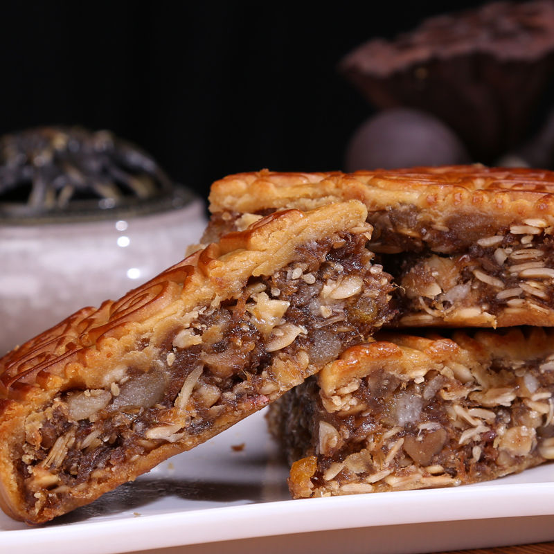 广式火腿伍仁金腿单个装礼盒装送礼佳品新鲜出炉家乡味道大月饼批