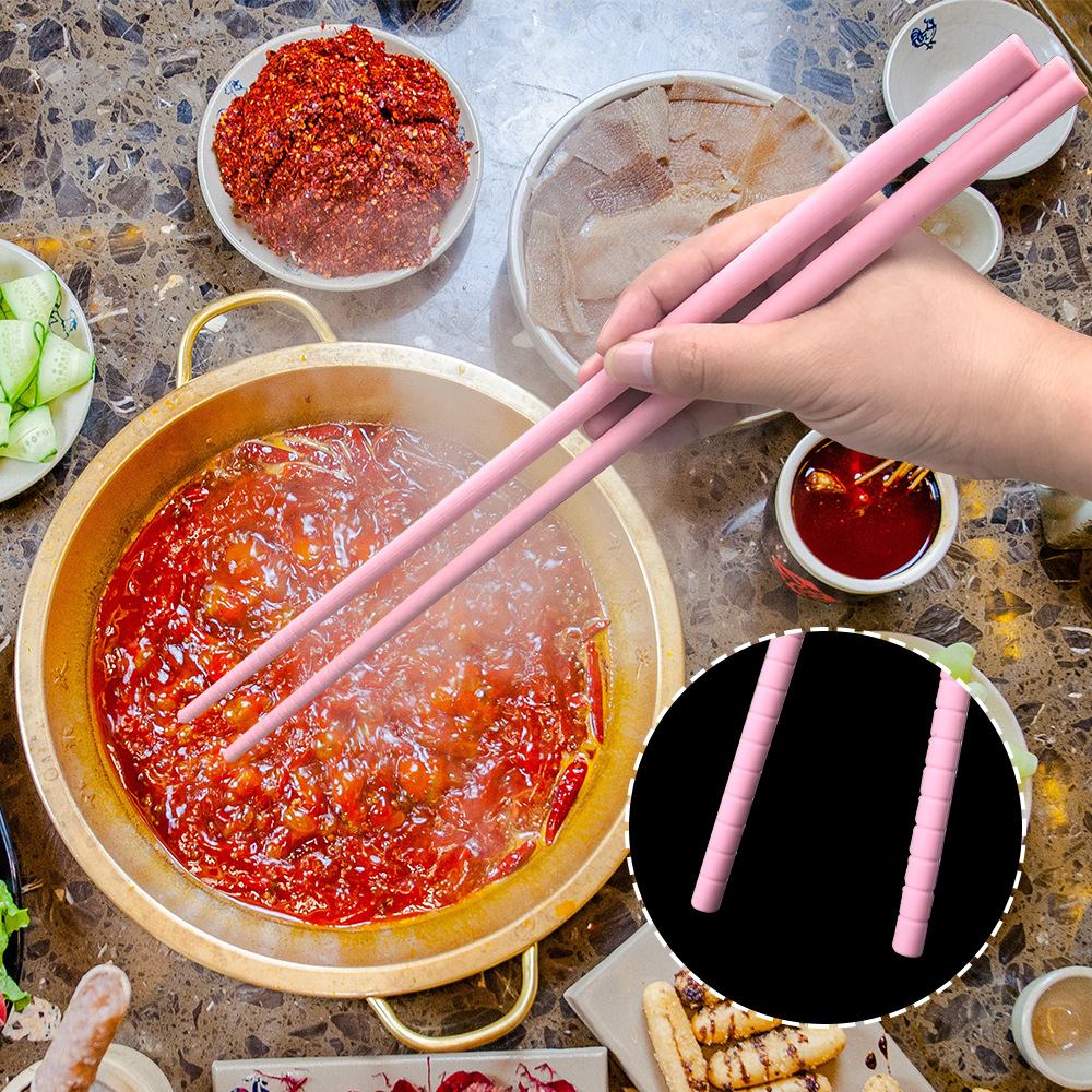 批发35cm加长油炸捞面筷 火锅筷超长碳化竹筷子家用烹饪工具