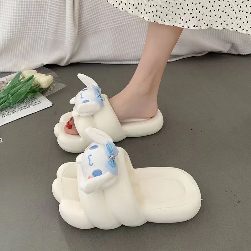 2023 New Women's Outdoor Cartoon Sandals Cute Sweet Soft Bottom Non-Slip Home Slip-on Slippers