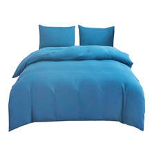 5ZV7批发七维纯蓝色四件套五行旺运纯色床单被套纯兰色三件套素色