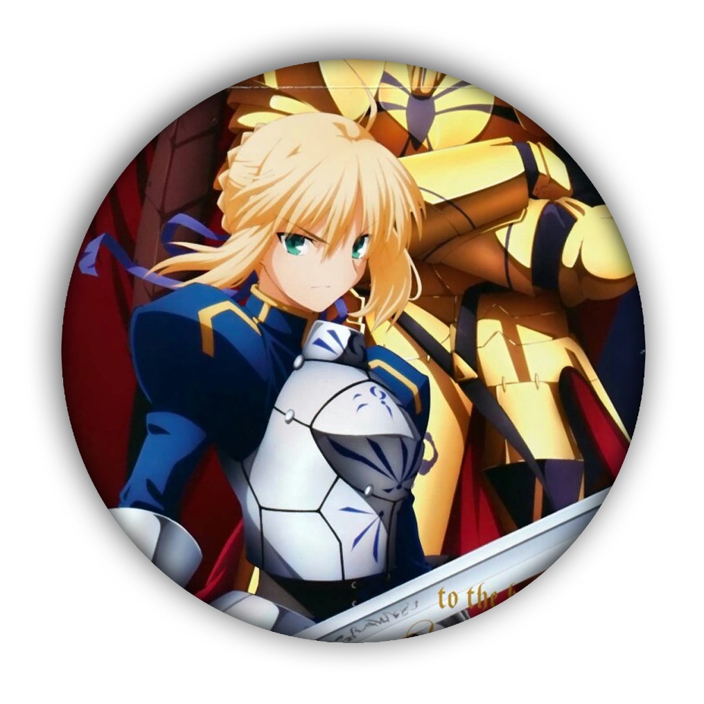 动漫周边 命运之夜 圆形徽章 礼品收藏 漫展1-17可来图定做