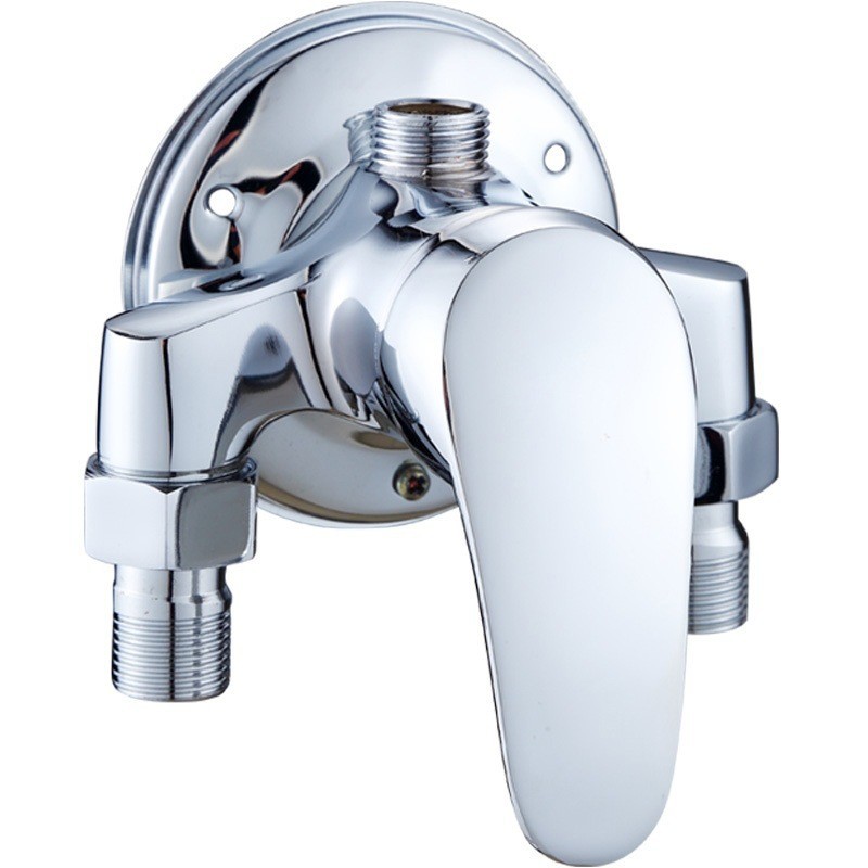 明装混水阀花洒开关阀混合阀淋浴阀明装冷热洗澡三角淋浴水龙头