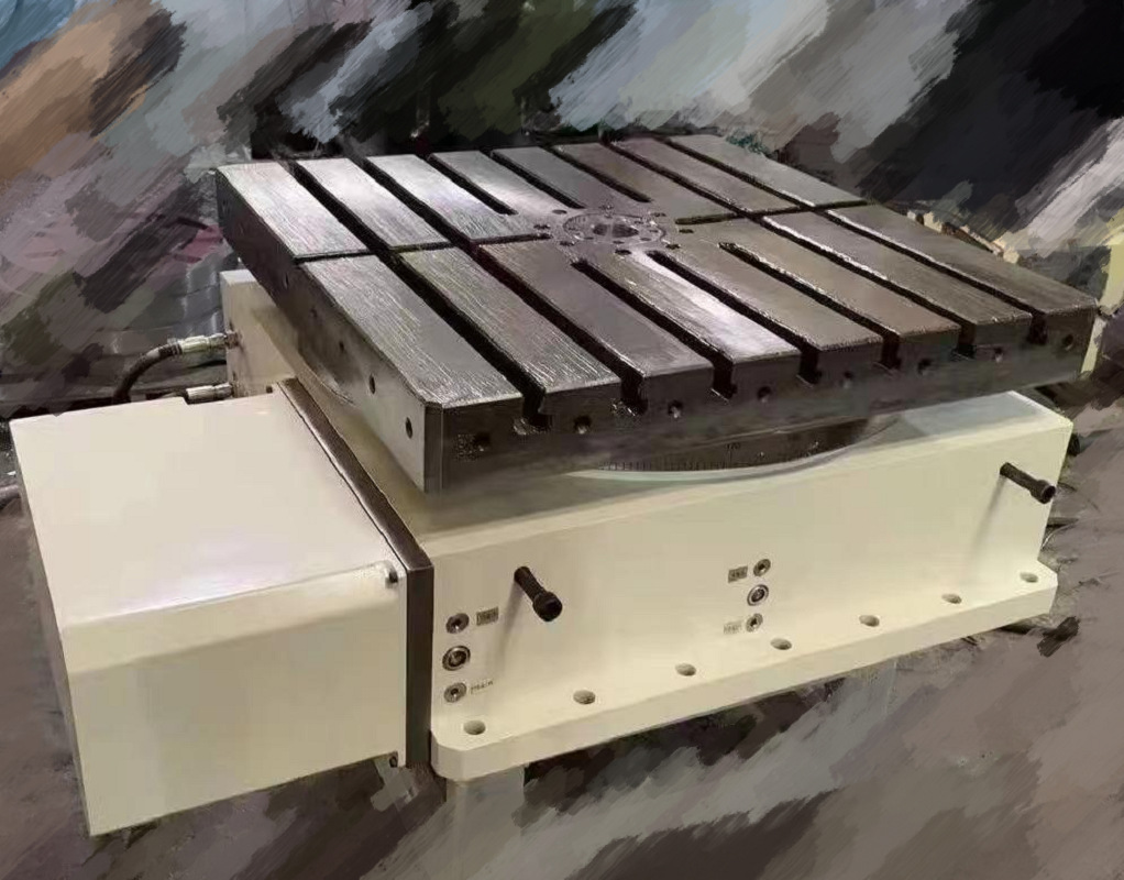 厂家直供 800x800一度伺服转台气动旋转回转台直角分度盘分度头a