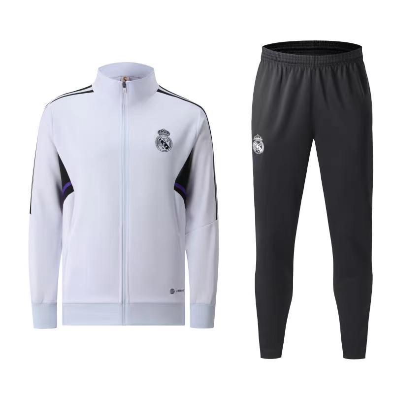 批发2324皇马训练球衣成人儿童冬装长袖足球训练服套装-阿里巴巴