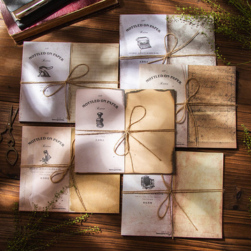 美好的一天 时光斑驳系列 手帐本装饰拼贴复古留言打底diy素材6款