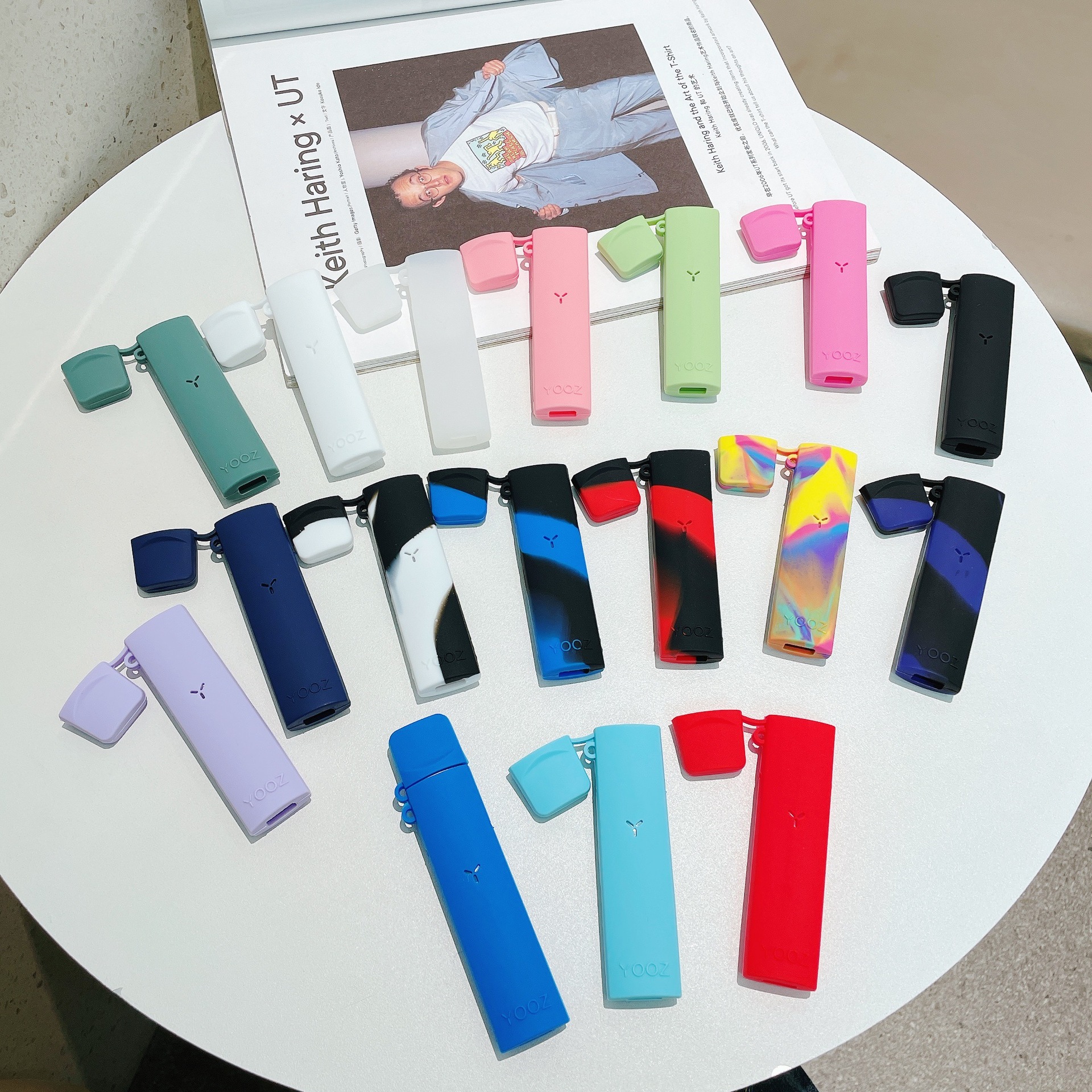 柚子二代硅胶套yooz柚子保护套二代收纳盒烟杆贴纸电子式套防尘一