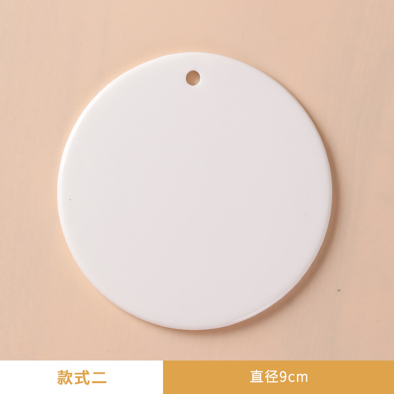 uv打印白瓷挂件/热转印白瓷圣诞挂件/冰箱贴白瓷片支持来图定制