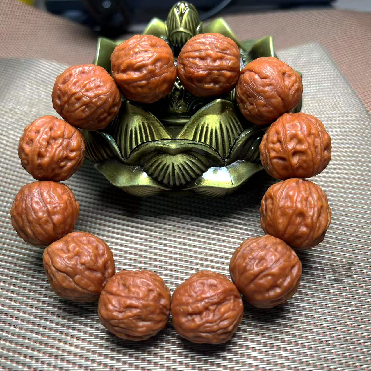 天然野生秋子小核桃手串原色机刷包浆精选京八棱麻核桃文玩盘串