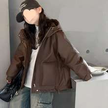 女童羽绒棉服皮衣2024新款加厚冬装棉衣外套中大童风免洗棉袄