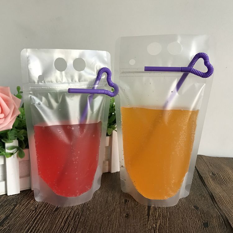 厂家定制印刷果汁袋400ml自立拉链夏日饮品自立吸管袋-阿里巴巴