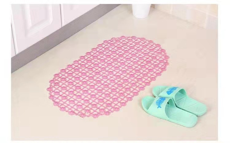 Bathroom Non-Slip Mat Bathroom Bath Mat Bathtub Shower Room Mat Bathroom Foot Mat with Suction Cup PVC Bath Mat