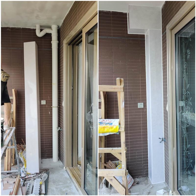 包水管道卫生间天然气管pvc亚克力遮挡板护角装饰阳台管子排污管