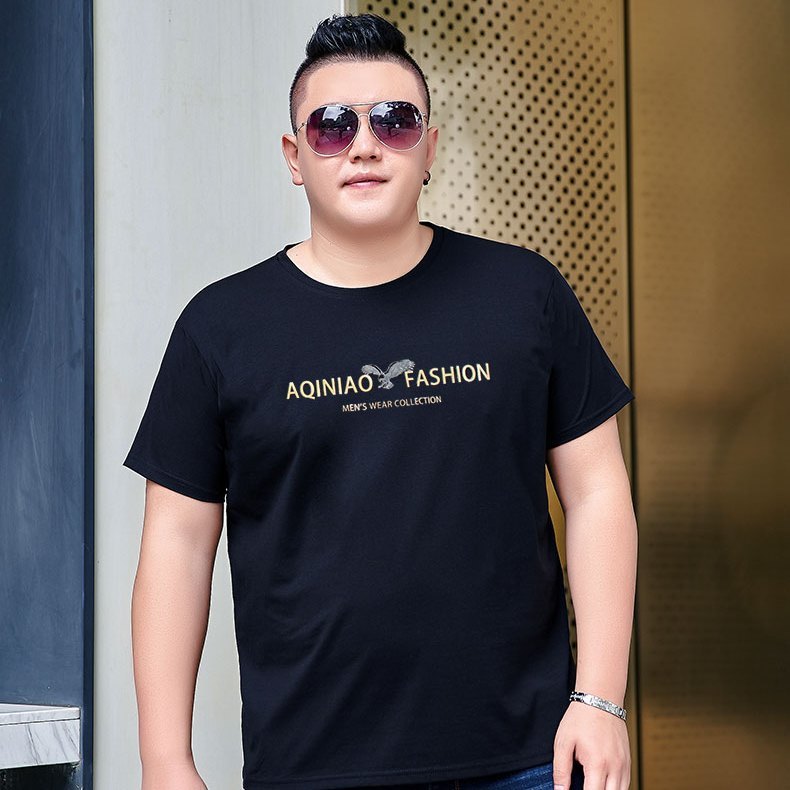 2023 plus Size Men's Clothing Short Sleeve T-shirt Men's Loose Half Sleeve round Neck Korean Style Loose Short T Cross-Border Supply Stall Wholesale