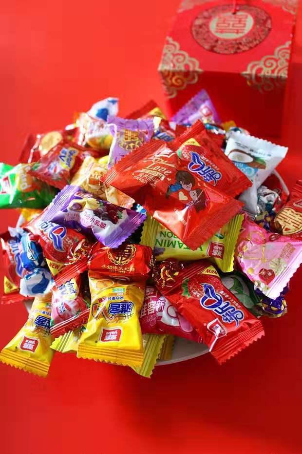 锦糖杂拌糖混合装散糖芒果玉米软糖奶糖硬糖结婚喜糖200g起