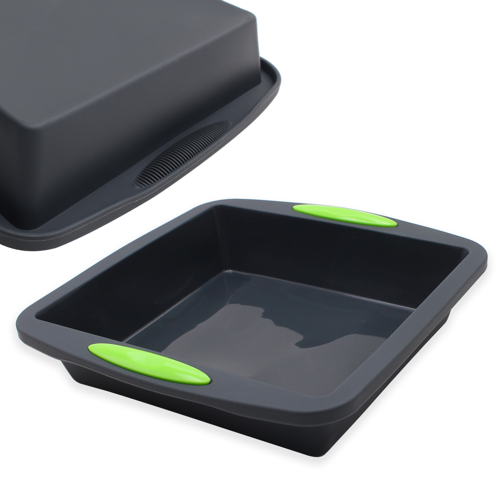 双色手柄硅胶方形蛋糕盘不粘烤盘瑞士卷蛋糕卷布朗尼牛轧糖烤盘