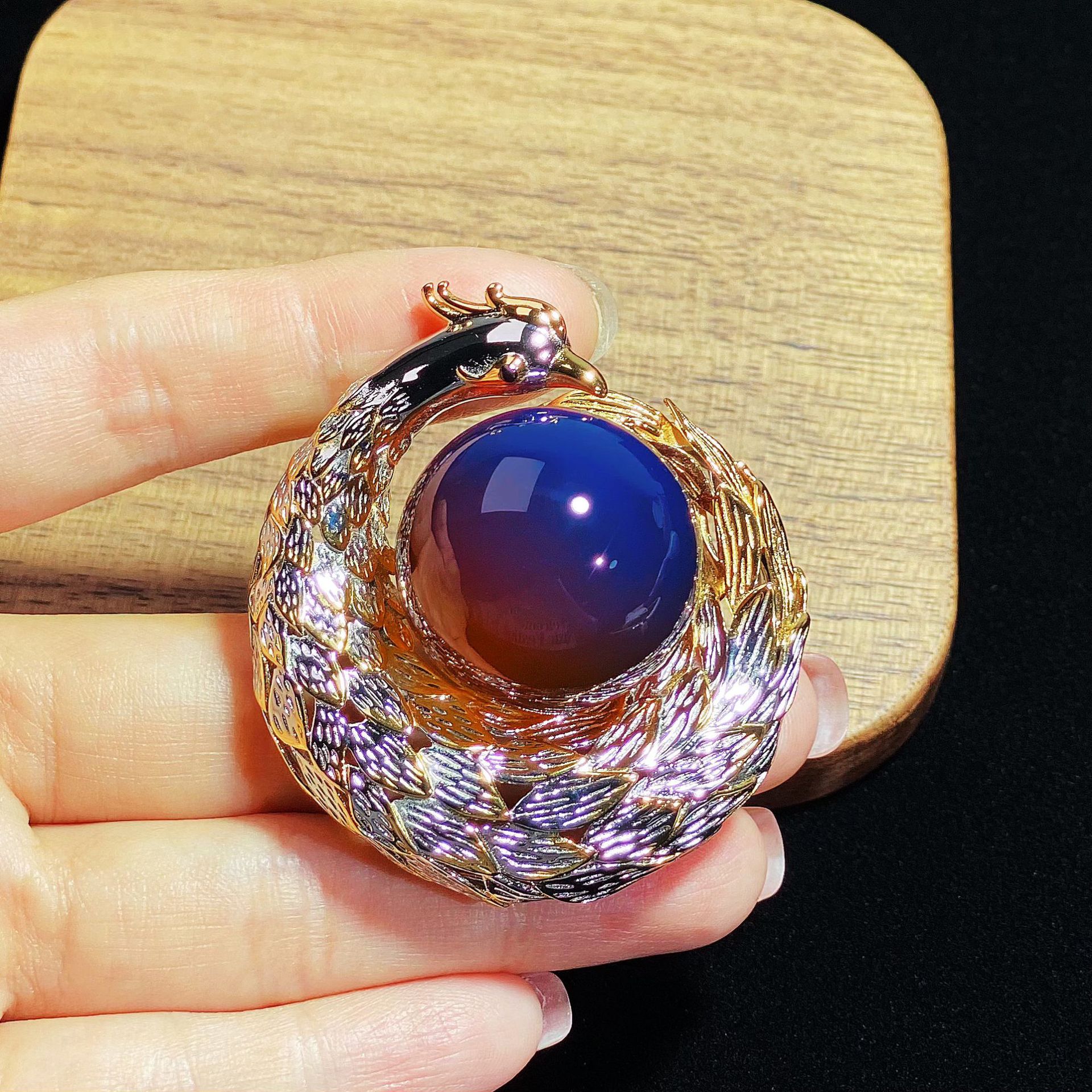 意大利工艺缅甸琥珀紫罗兰吊坠大凤珠毛衣链s925银项链-阿里巴巴