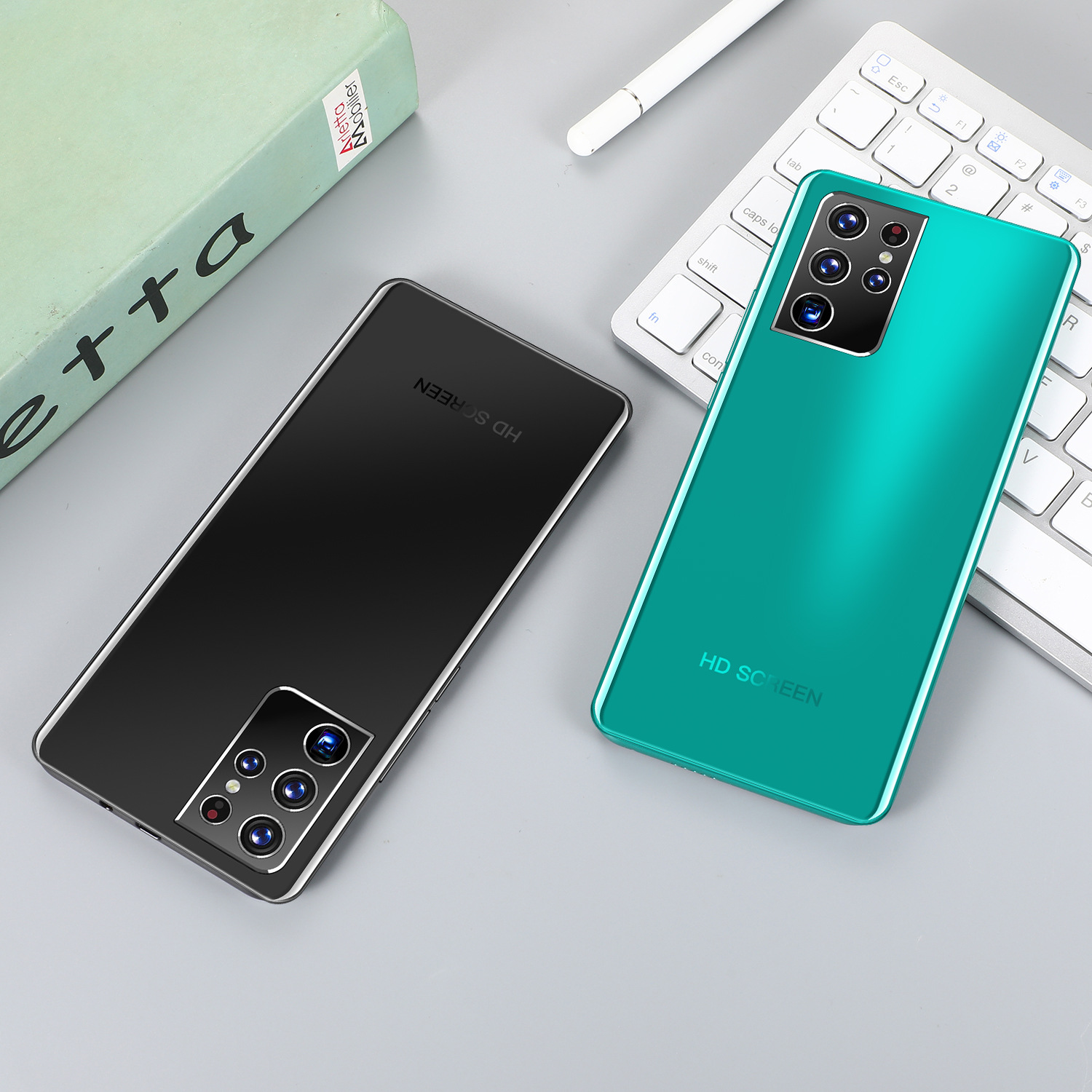 专供跨境手机s21-6.8寸水滴屏新款智能手机1 8g安卓手机现货代发