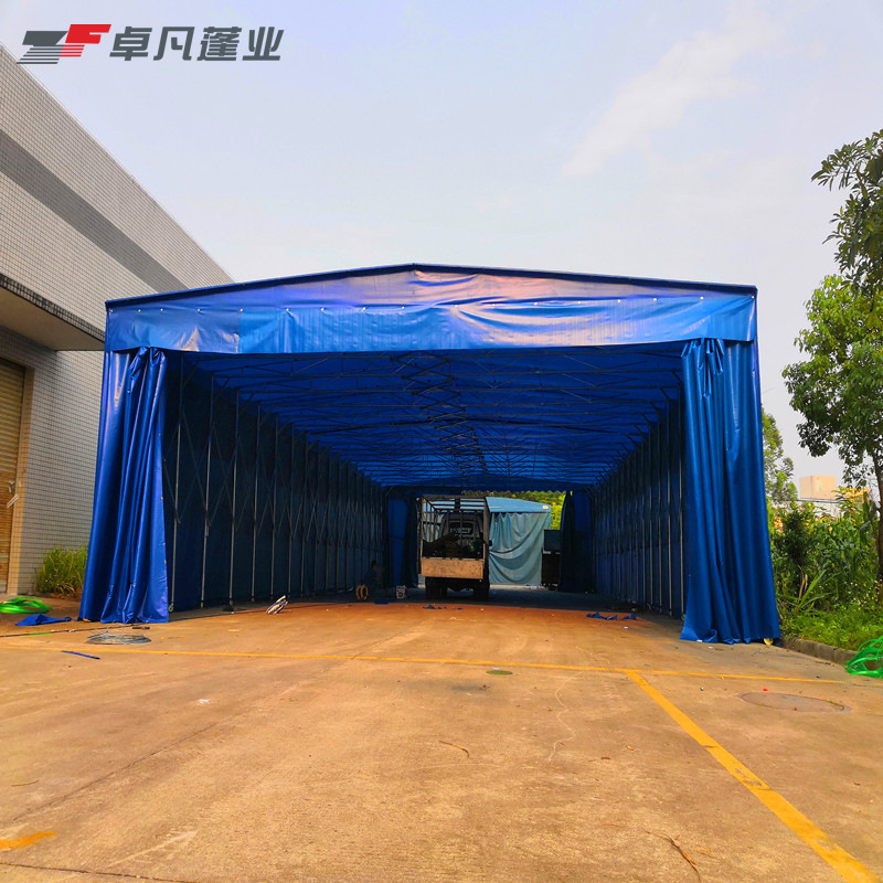 东莞厂家现货户外活动伸缩式帐篷可移动仓库棚篮球场大型推拉雨棚