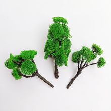 DIY 沙盘模型铁丝树 仿真树干 心理沙盘模型配景 迷你摆件 中绿