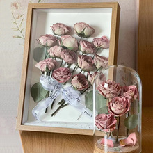 相框中空干花手工diy永生花保存盒立体画框做放干花的玫瑰花