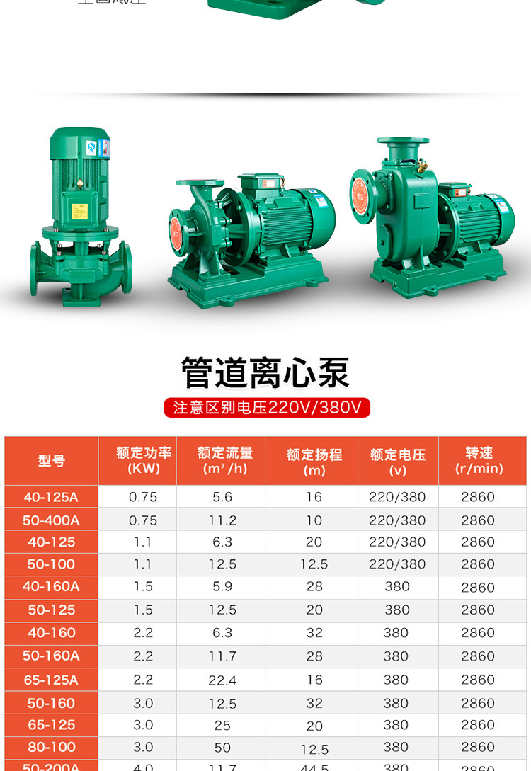厂家供应irg立式管道离心泵 增压热水循环农业灌溉供暖卧式管道泵