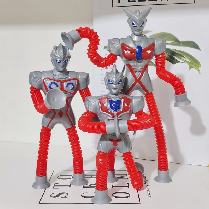 Tiktok Same Ultraman Stretch Tube Lala Tube DiGa Extension Tube Stall Decompression Toy Factory Direct Sales