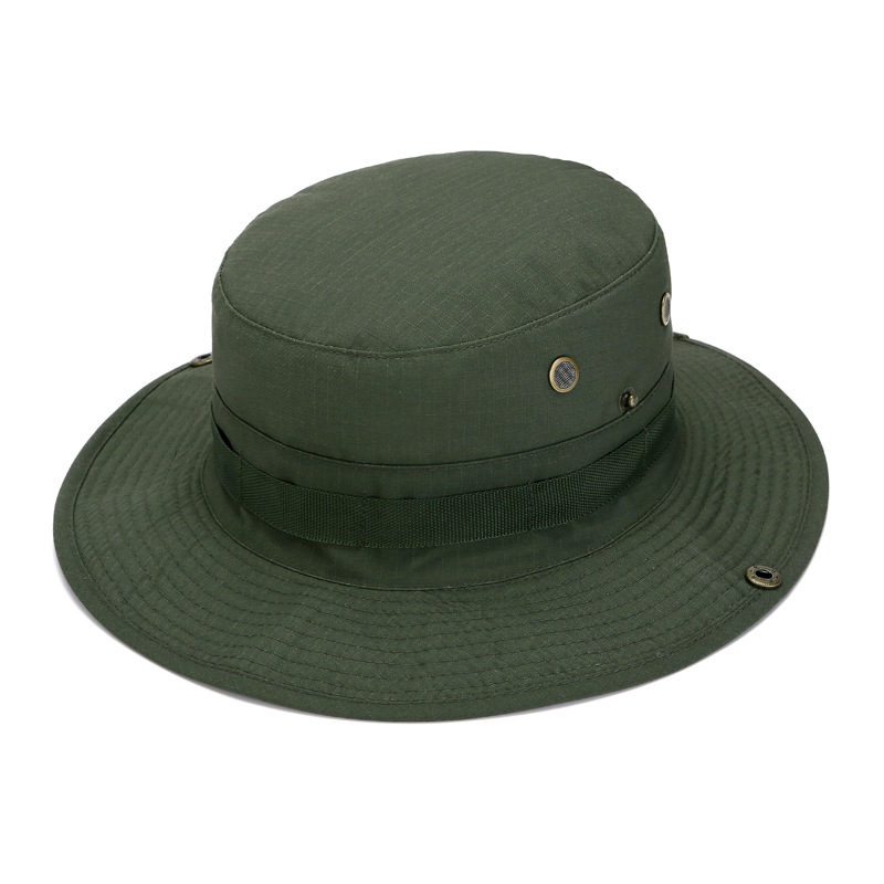 Cross-Border Supplier Outdoor Camping Camouflage Hat Fishing Hat Travel Bucket Hat Boonie Hat Sun Protection for Men and Women Hat