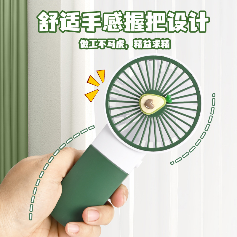 Creative Fruit Small Handheld Fan Multi-Purpose Mobile Phone Holder Battery-Free Outdoor Fan Plus Logo Making Gift
