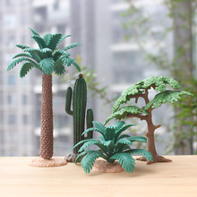 新款PVC仿真仙人掌榕树棕榈树盆栽绿植场景造景植物摆件模型配件