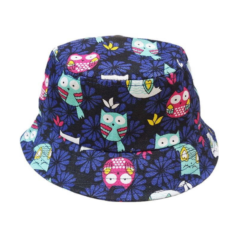 New Children's Cartoon Printed Bucket Hat Kids Cute Bucket Hat Outdoor Breathable Sun Hat Sun Protection Hat