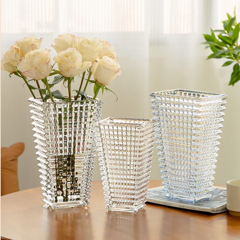 Bright Vase Factory Direct Sales Barka Light Pull Luxury Transparent Crystal Vase Glass Vase Incense Burner Baccara