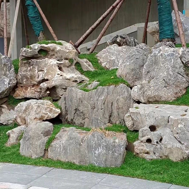 天然原石庭院别墅花园景观石大型草地点缀观赏石太湖石
